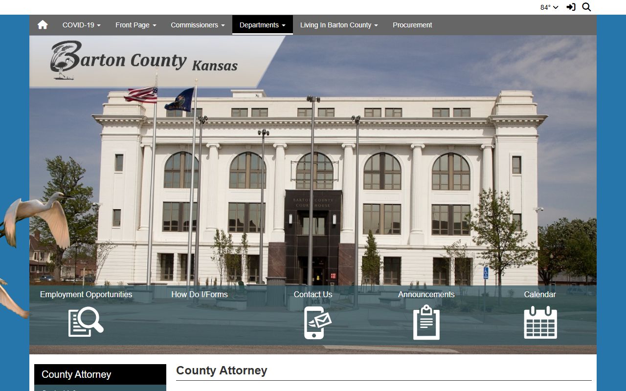 Barton County arrest records County Attorney contact page