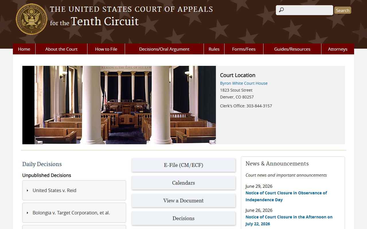 Barton County court dockets Tenth Circuit source