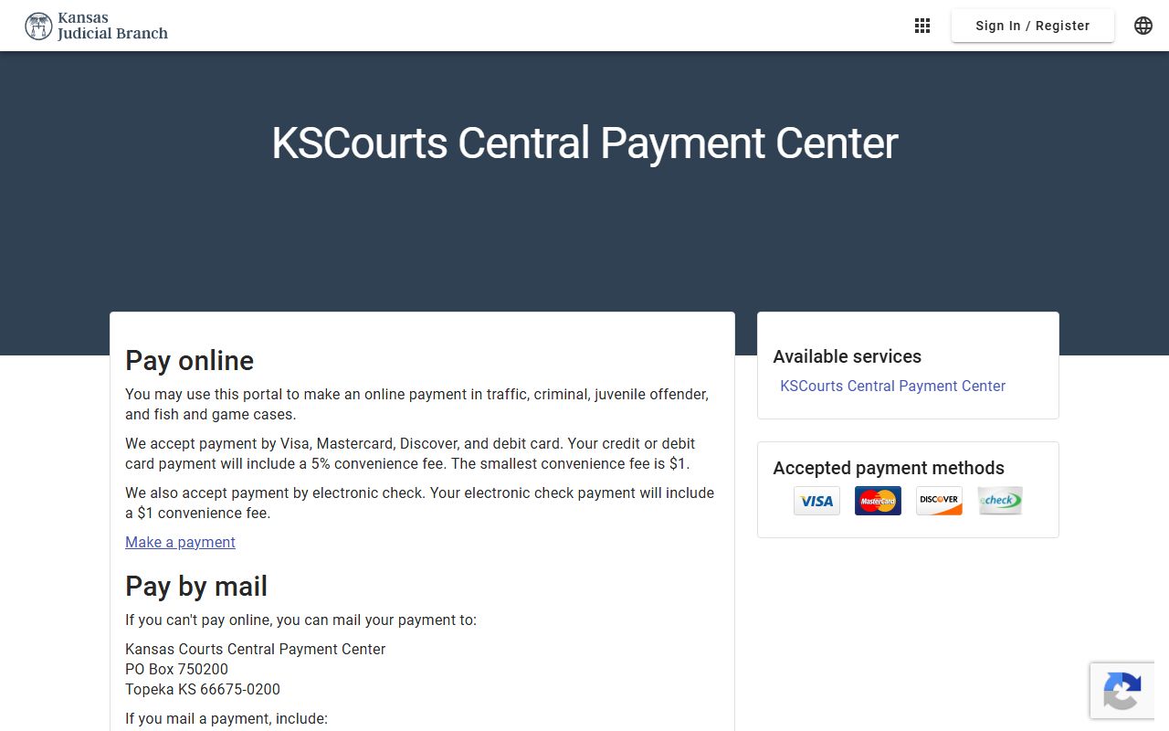 Barton County court records Kansas Central Payment Center