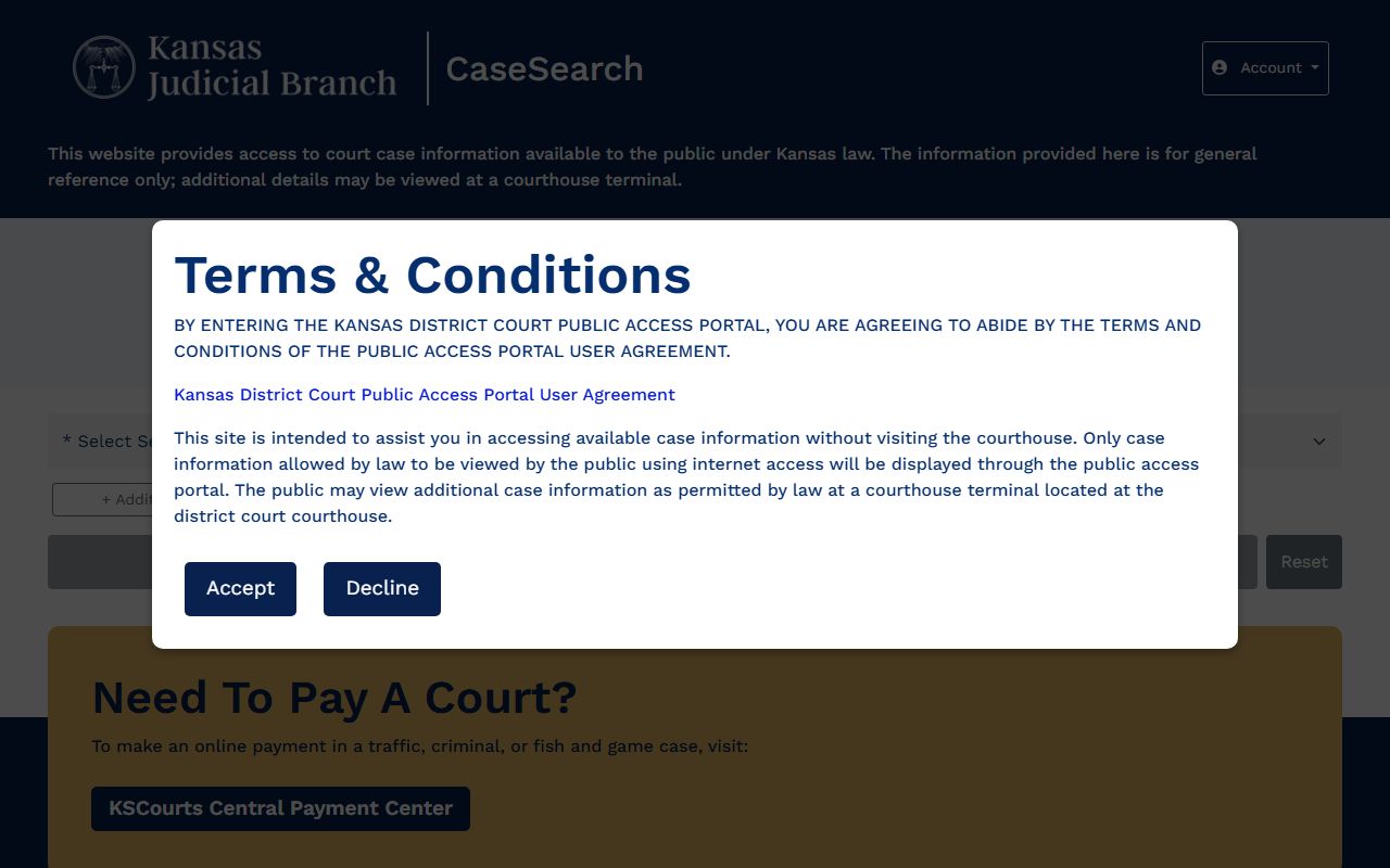 Barton County court records Kansas CaseSearch portal