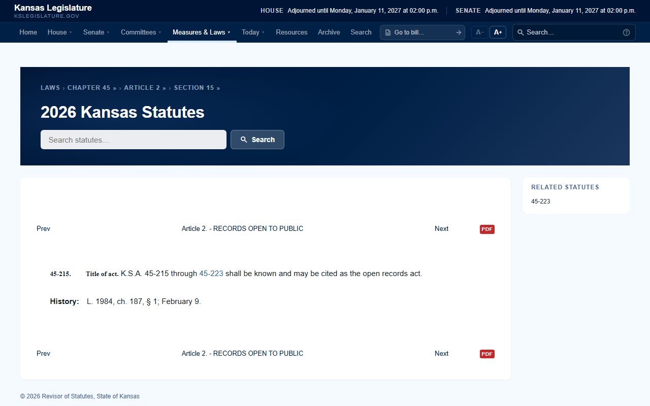 Barton County probate records Kansas Open Records Act source
