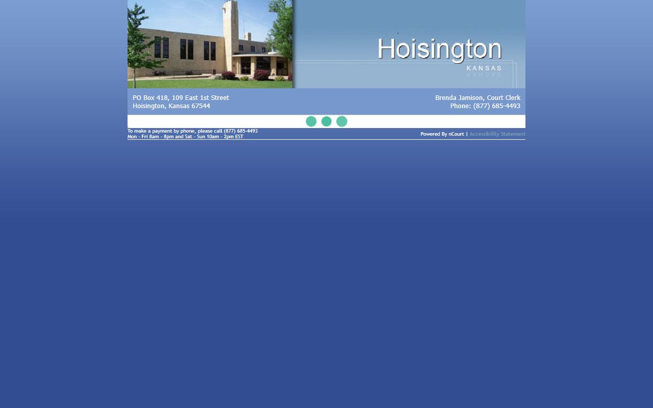 Barton County traffic court records Hoisington nCourt payment page