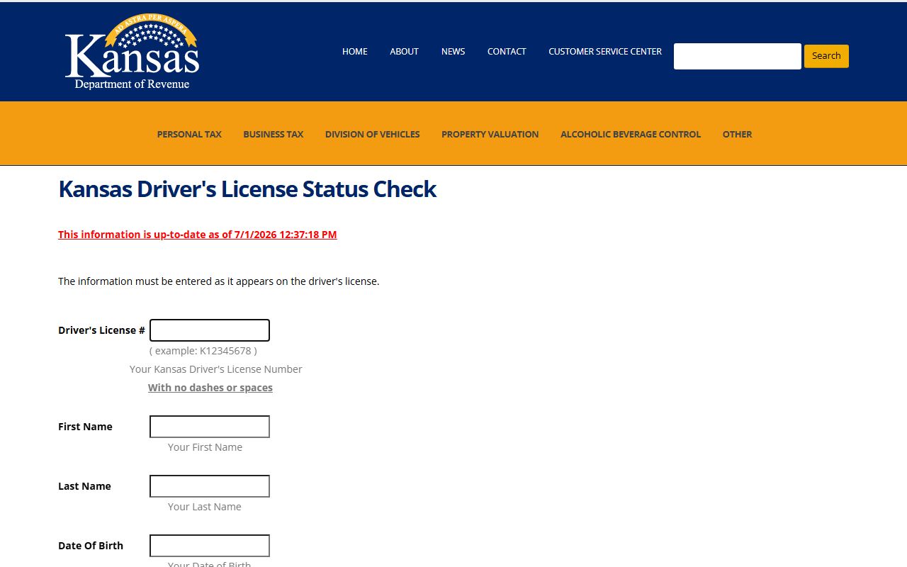 Barton County traffic court records Kansas driver's license status check